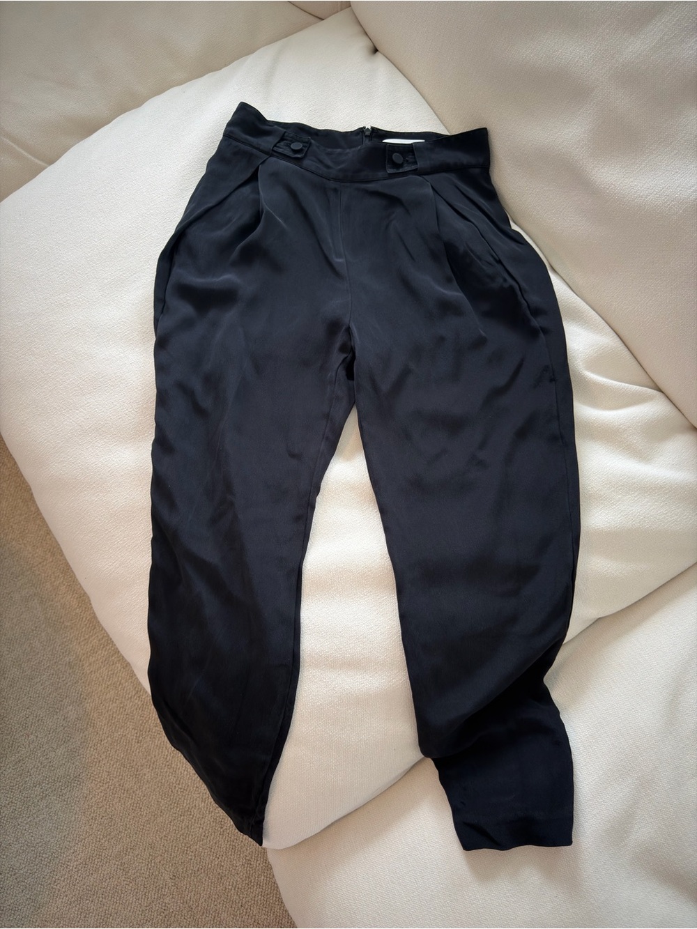 3.1 Phillip Lim Black Pleated High-Rise Jogger Pants
